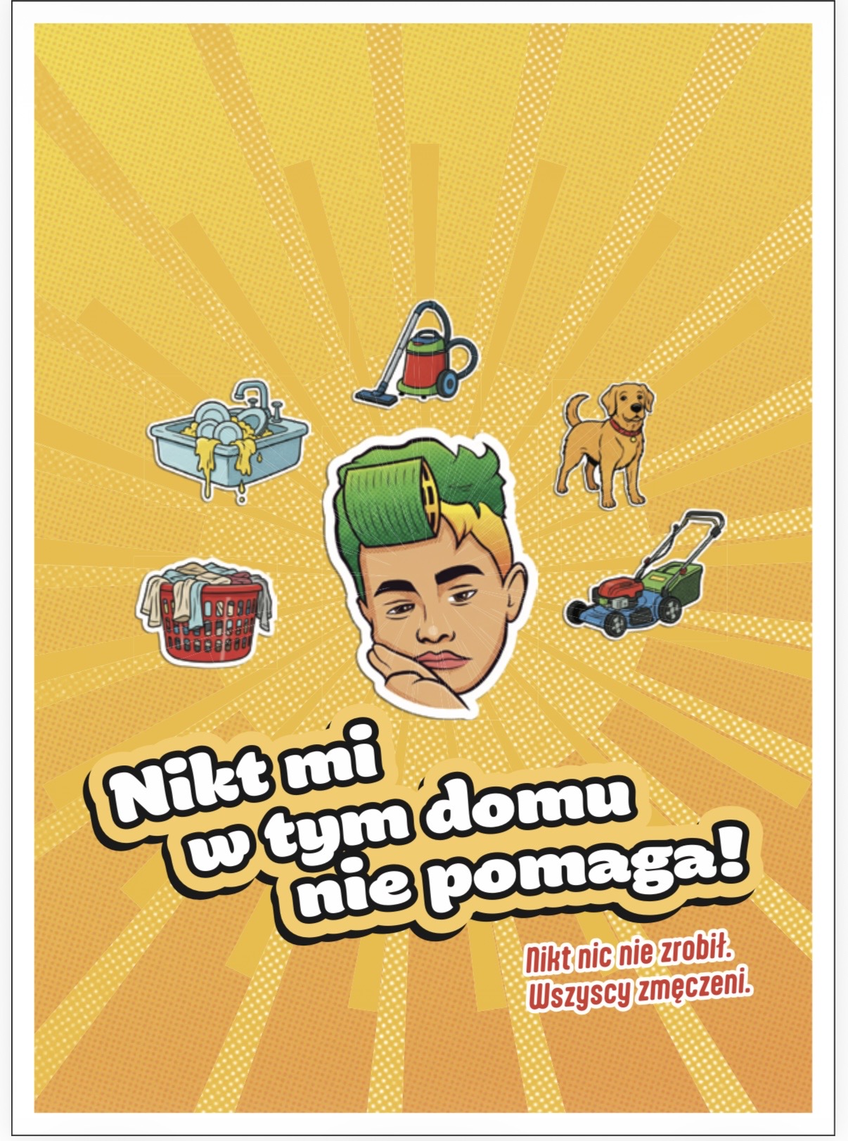 Gra karciana "Nikt mi w tym domu nie pomaga" ANGLIA