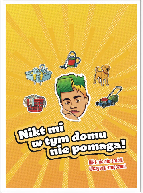 Gra karciana "Nikt mi w tym domu nie pomaga" ANGLIA